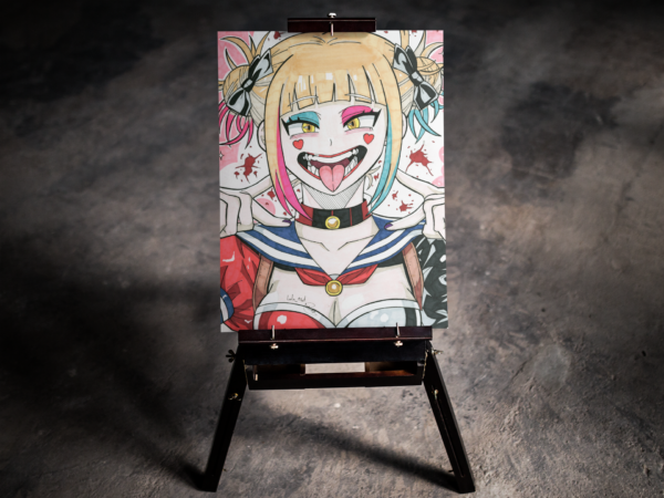 Himiko Toga en version Harley Quinn, fusion entre My Hero Academia et DC Comics.