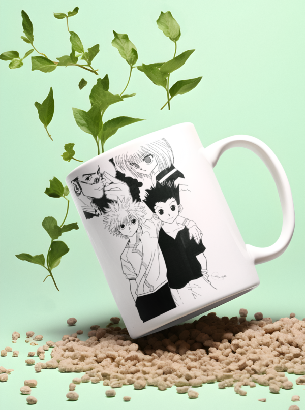 Mug manga style comics avec un design inspiré de My Hero Academia et Marvel. Parfait pour les fans d’animés.