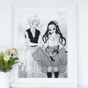 Tableau Demon Slayer - Duo Zenitsu & Nezuko (40 x 60 cm)
