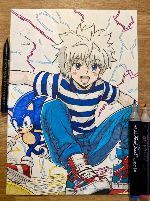 Tableau Kirua & Sonic - Duo Supersonique (40 x 60 cm) – Image 4